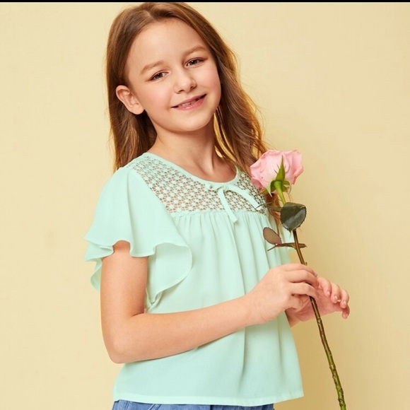 Other - Blue formal white dots on top shirt